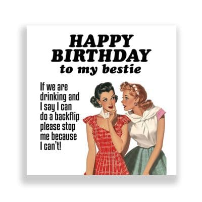 Funny Birthday Card For Her  | No Backflips!