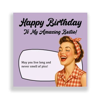 Funny Birthday Card For Her  | Smell Of Piss!