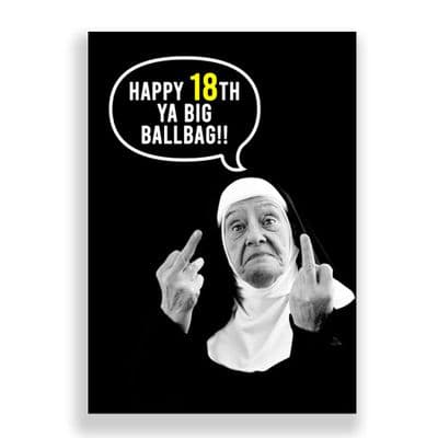 Funny Birthday  Card | Happy 18th Ya Big Ballbag!