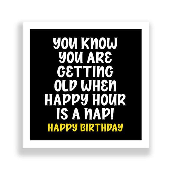 Funny Birthday Card  | Happy Hour Is a Nap!