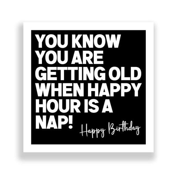 Funny Birthday Card  | Happy Hour Is a Nap!