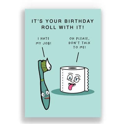 Funny Birthday  Card | It's your Birthday, Roll with it!