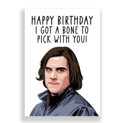 Funny Birthday  Card | Love Hate | Fran | I Got a Bone To Pick With You!