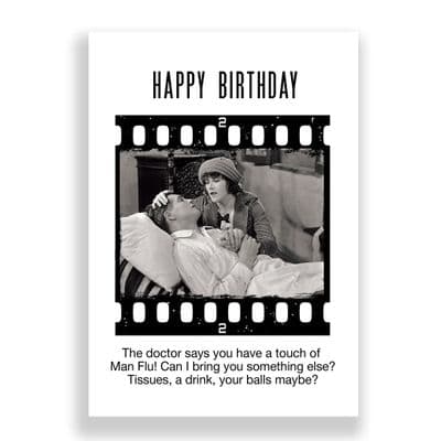 Funny Birthday Card | Man Flu!