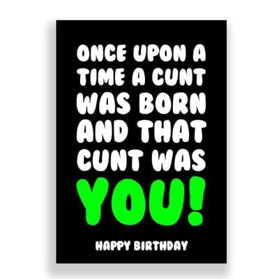 Funny  Birthday Card | Once Upon a Time!