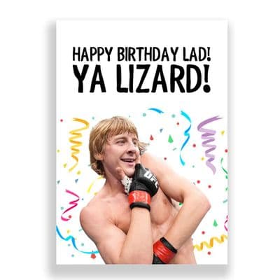 Funny Birthday  Card | Paddy The Paddy | Happy Birthday Lad. Ya Lizard!