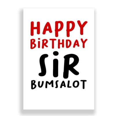 Funny Birthday Card  | Sir Bumsalot!
