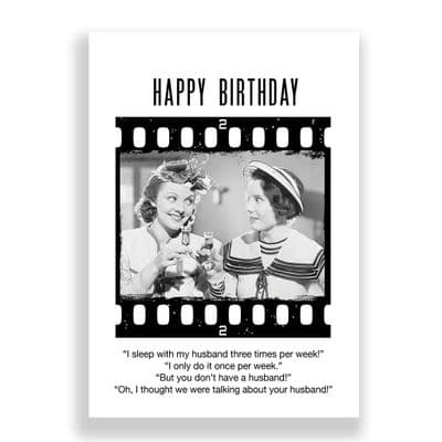 Funny Birthday Card | Sleeping With My Husband!
