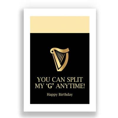 Funny Birthday Card  | Split The G
