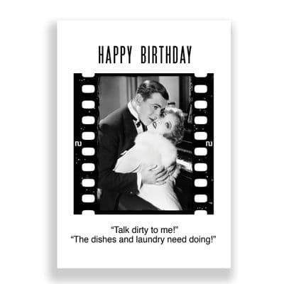 Funny Birthday Card | TALK DIRTY TO ME!