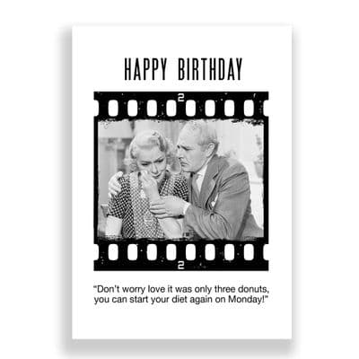 Funny Birthday Card | The Diet Starts Monday!