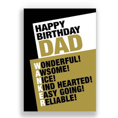 Funny Birthday  Card | WANKER