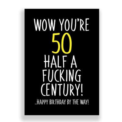 Funny Birthday  Card | WOW You're 50!