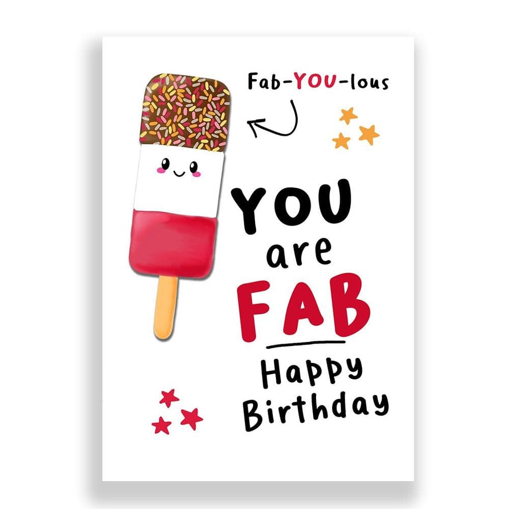 Funny Birthday Card YOU ARE FAB HAPPY BIRTHDAY