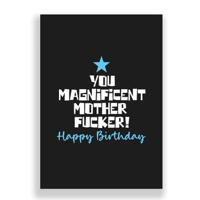 Funny Birthday Card  | YOU MAGNIFICENT MOTHER  FUCKER!