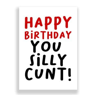 Funny Birthday Card  | You Silly Cunt!