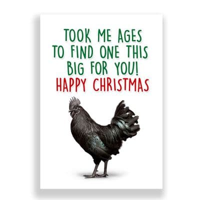 Funny  Christmas Card | Black Cock For Christmas