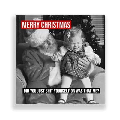 Funny  Christmas Card | Did You Just Shit Yourself Or Was It Me?