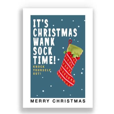 Funny  Christmas Card | FESTIVE WANK SOCK