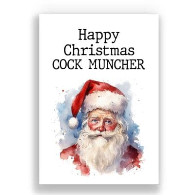 Funny  Christmas Card | Happy Christmas Cock Muncher!