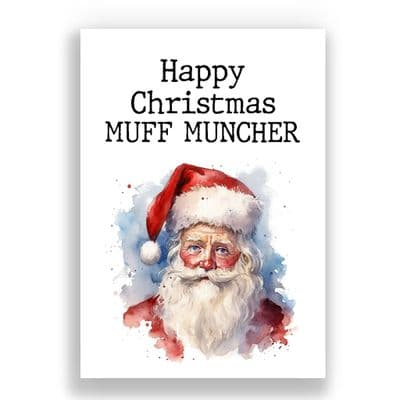 Funny  Christmas Card | Happy Christmas Muff Muncher!