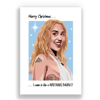 Funny  Christmas Card | Miley Cyrus