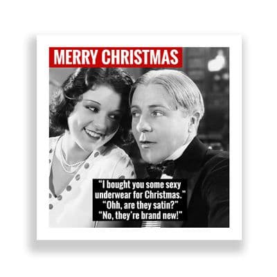 Funny  Christmas Card | Satin Knickers!!
