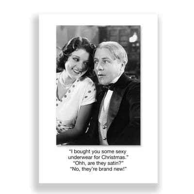 Funny  Christmas Card | Satin Underwear!