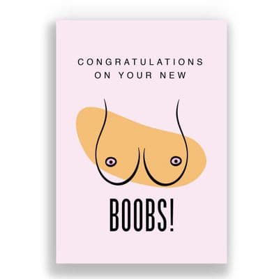 Funny  Congratulations Card | Congratulations on the New Boobies!