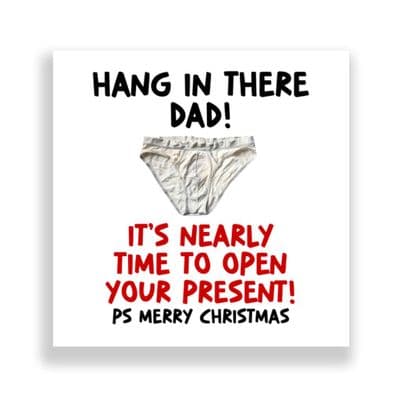 Funny Dad Christmas Card  | Hang In There!