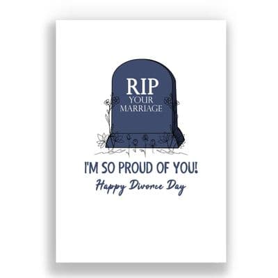 Funny  Divorce Card | I'm So Proud Of You | Happy Divorce Day!