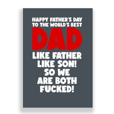 Funny  Father's Day Card | Like Father Like Son!