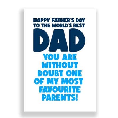 Funny  Father's Day Card | One of My Favourite Parents