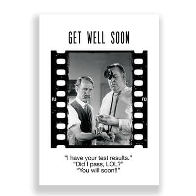Funny Get Well Soon Card | Test Results!