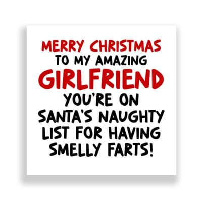 Funny Girlfriend Christmas Card  | Smelly Farts!