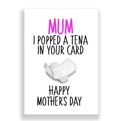Funny  Mother's Day Card | Tena Mum!