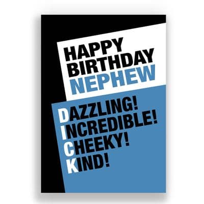 FUNNY NEPHEW CARD | DICK