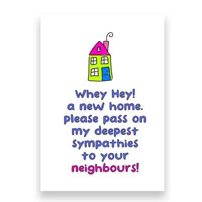 Funny New Home Card | Whey Hey! A New Home