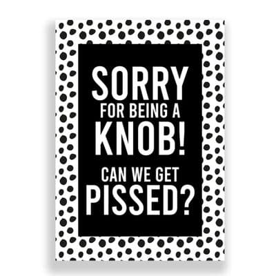 Funny Sorry Card | Apology Card | Can We Get Pissed?