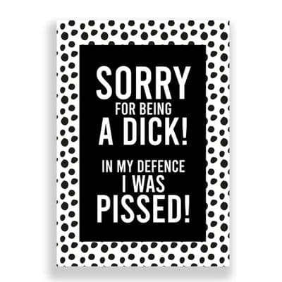 Funny Sorry Card | Apology Card | I Was Pissed!
