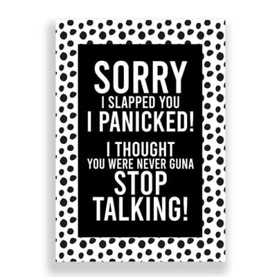 Funny Sorry Card | Apology Card | Sorry I Slapped You!