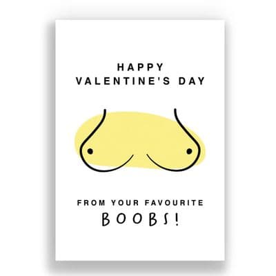 Funny  Valentines Card | From Your Favourite Boobs!