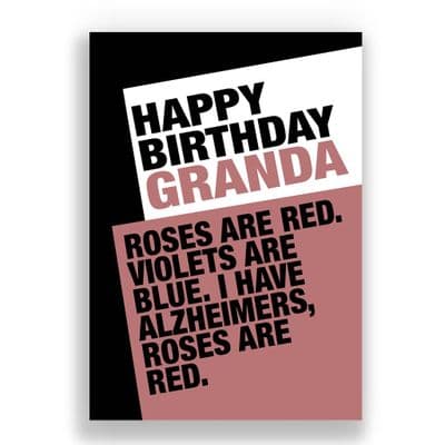 Granda Birthday Card | ROSES ARE RED