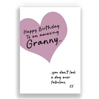 Granny Birthday Card | You don't look a day over fabulous