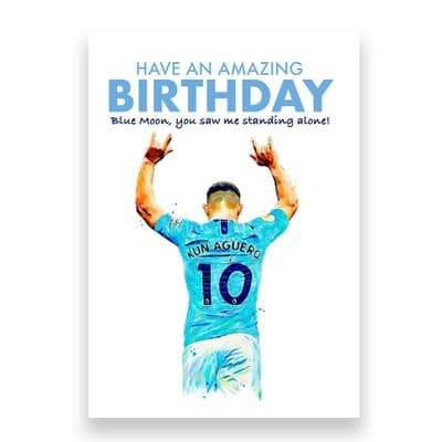 Manchester City Birthday Card | Sergio Aguero