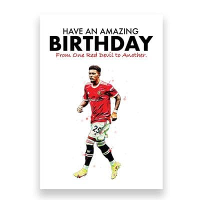 Manchester United Birthday Card | Jadon Sancho