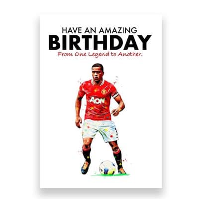 Manchester United Birthday Card | Patrice Evra