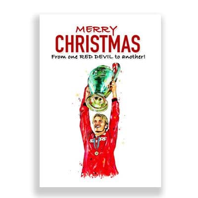 Manchester United Christmas Card | David Beckham  Champions League