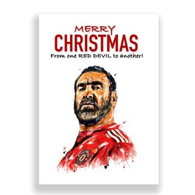 Manchester United Christmas Card | Eric Cantona Bust