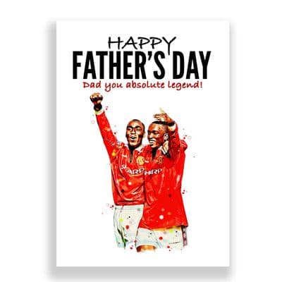 Manchester United Father's Day Card | Andy Cole | Dwight Yorke